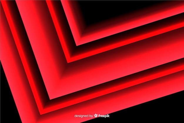 Free vector background geometric design with red light