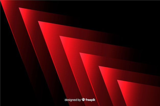 Free vector background geometric design with red lights