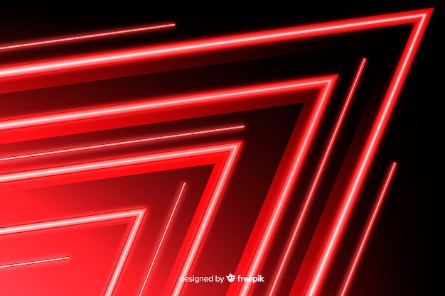 Free vector background geometric style with red light