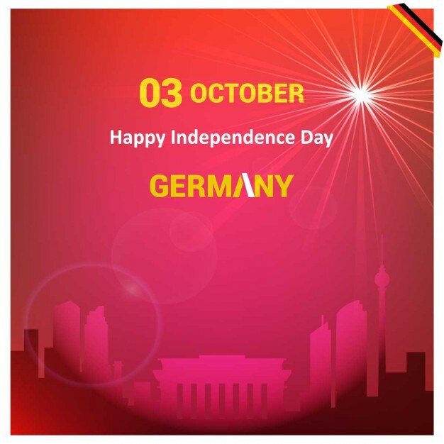 Free Vector background for germany independence day 