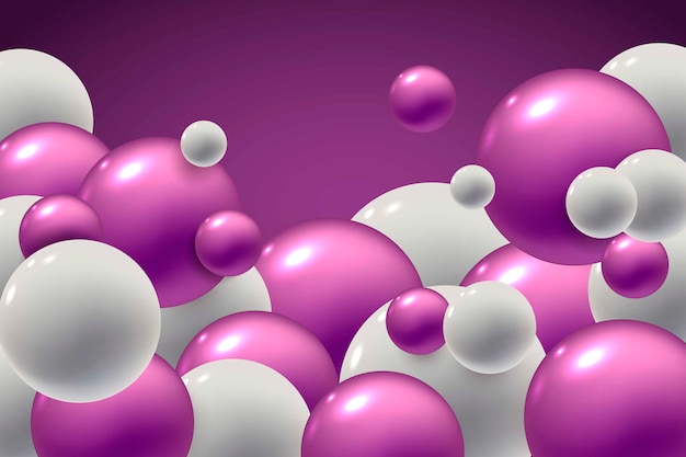 Background glossy realistic plastic balls