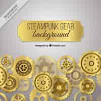 Free vector background of golden gears