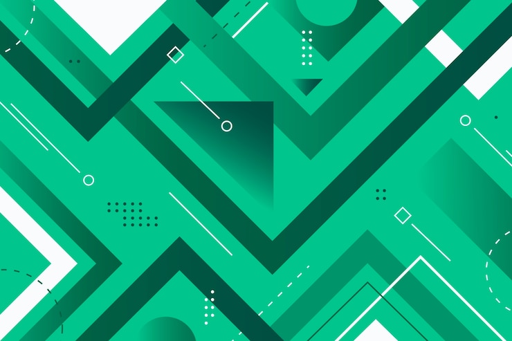 Free Vector background green abstract geometric