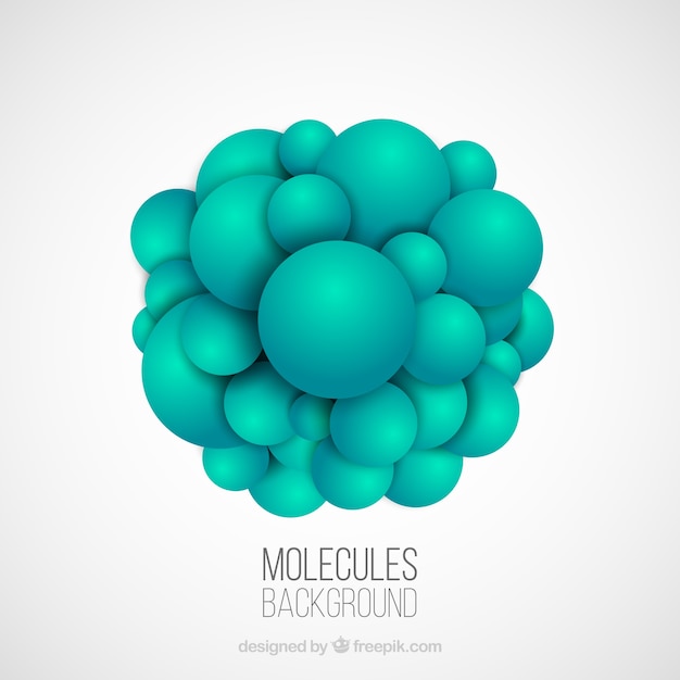 Background of green molecules