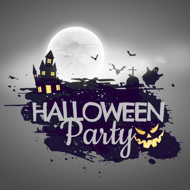 Free vector background for halloween party