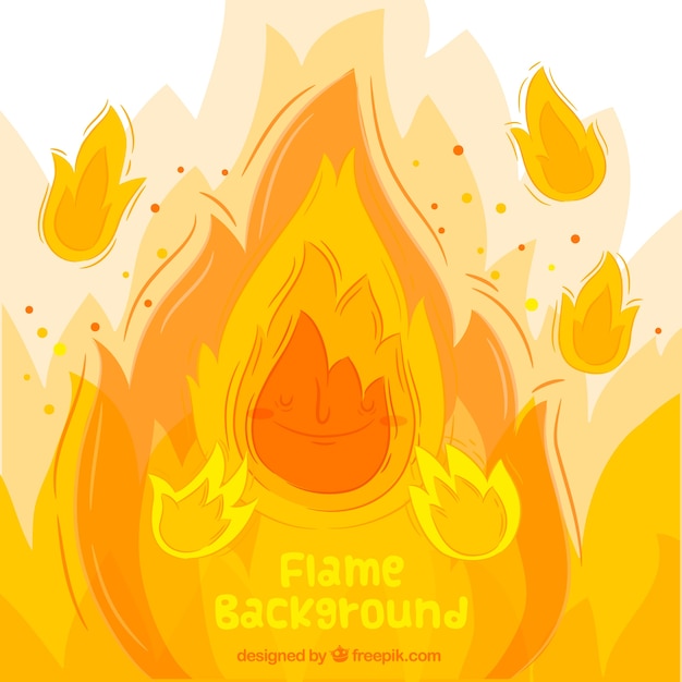 Background of hand drawn flames