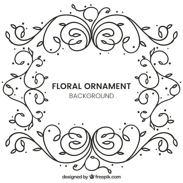 Background of hand drawn floral ornaments