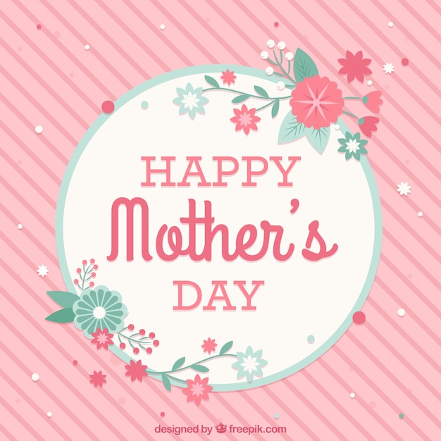 Background happy mother's day in flat design