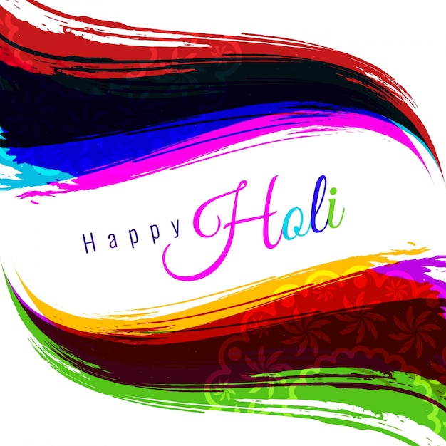 Free vector background for holi decorated with abstract watercolors