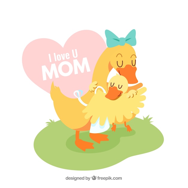 Free vector background i love you mom