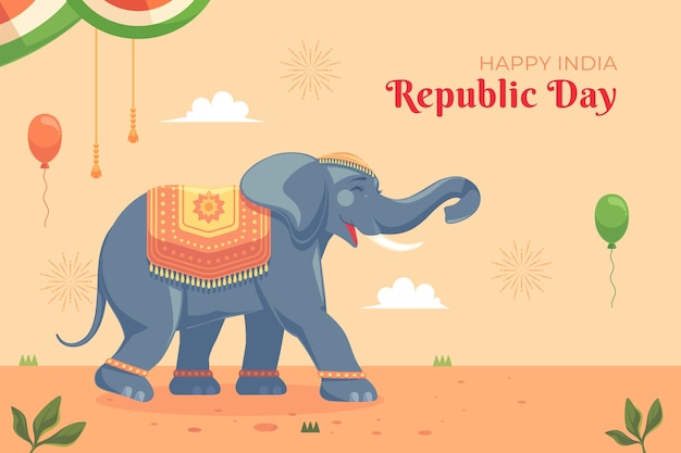 Free vector background for india republic day celebration