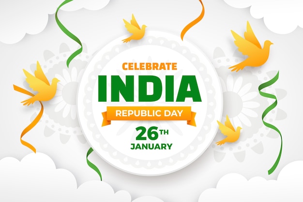 Free vector background for indian republic day national holiday