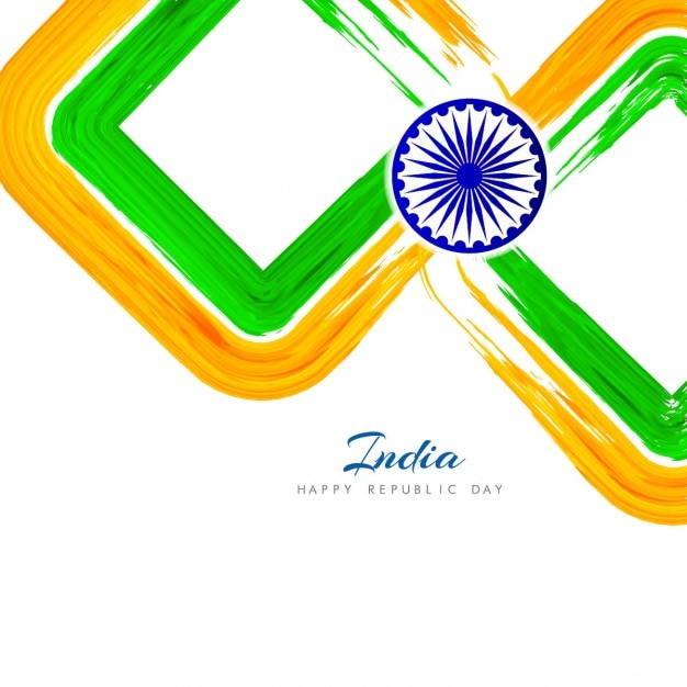 Background of indian republic day in watercolor style