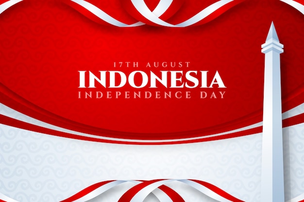 Background for indonesia independence day celebration