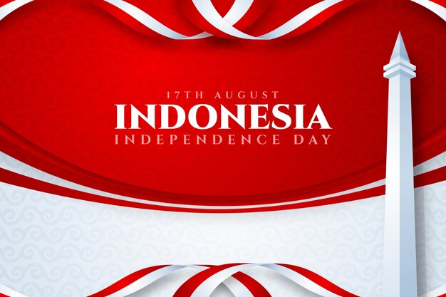 인도네시아 독립 기념일 축하 배경