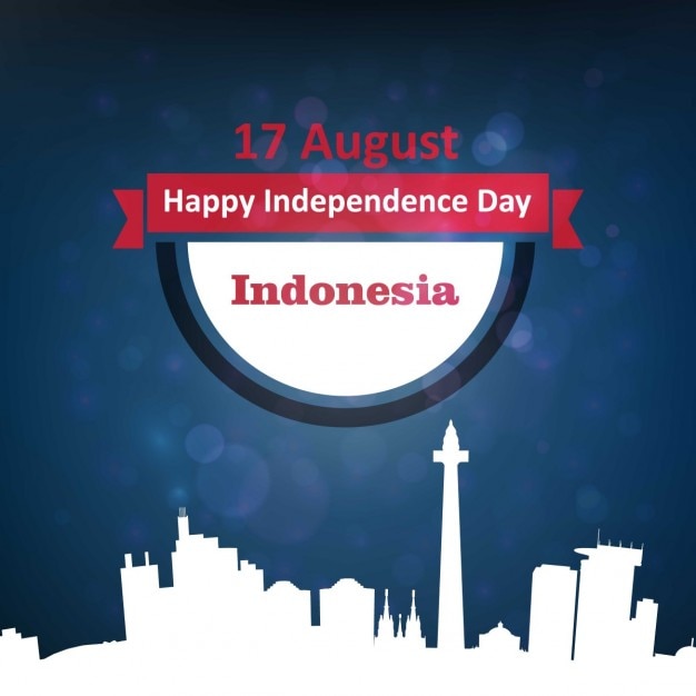 Free vector background for indonesia independence day