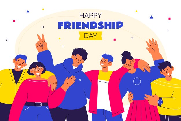 Background for international friendship day celebration