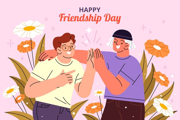 Background for international friendship day celebration