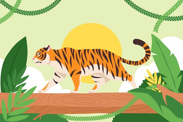 Background for international tiger day awareness