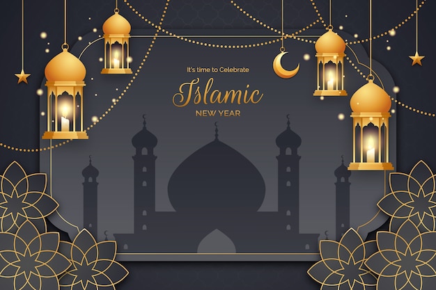 Background for islamic new year celebration