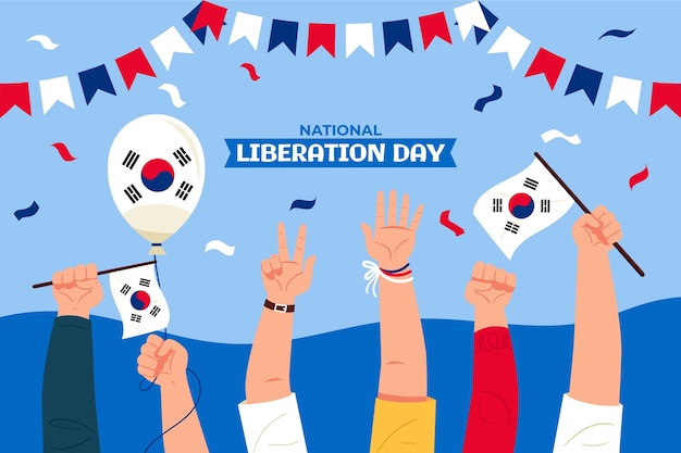 Background for korean national liberation day celebration