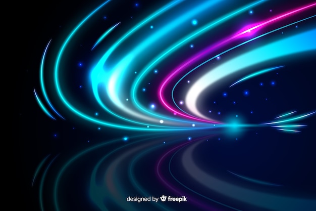 Free vector background lights trail high speed