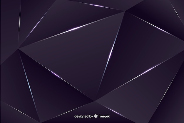 Free vector background luxury dark polygonal