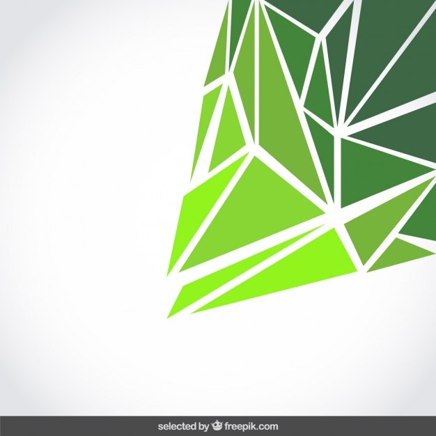 Free vector background made with green polygons