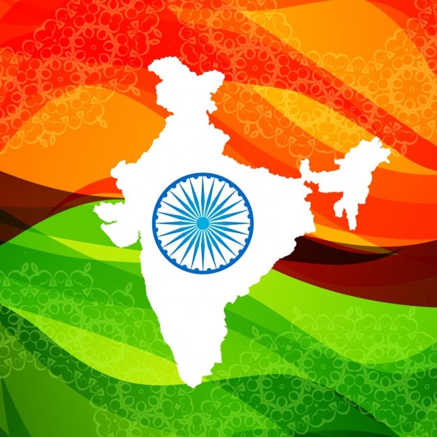 Free vector background of map of india