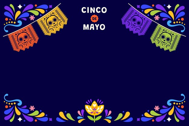 Background for mexican cinco de mayo celebration