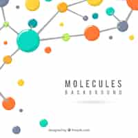 Free vector background of molecular structures