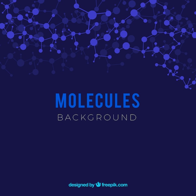 Background of molecules in flat design