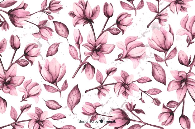 Background monochromatic floral watercolor