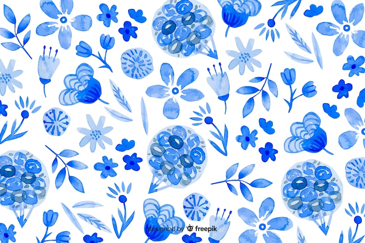 Free Vector background monochromatic floral watercolor