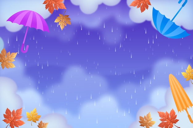 Free vector background for monsoon season