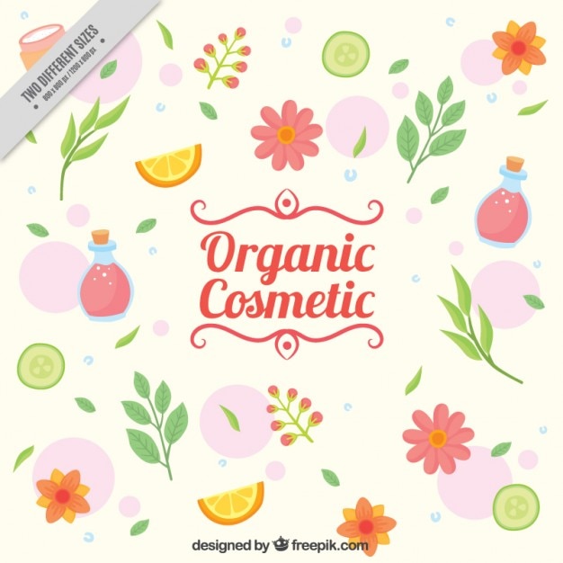 Free vector background of natural beauty items