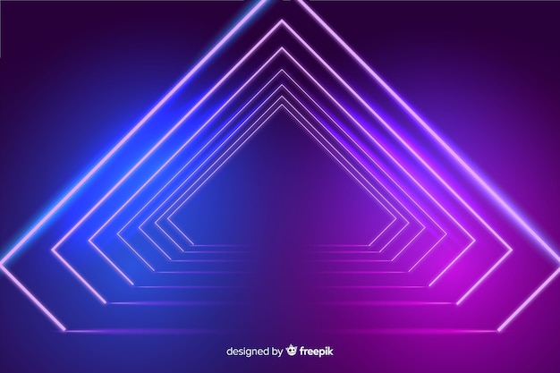 Free vector background neon lights stage