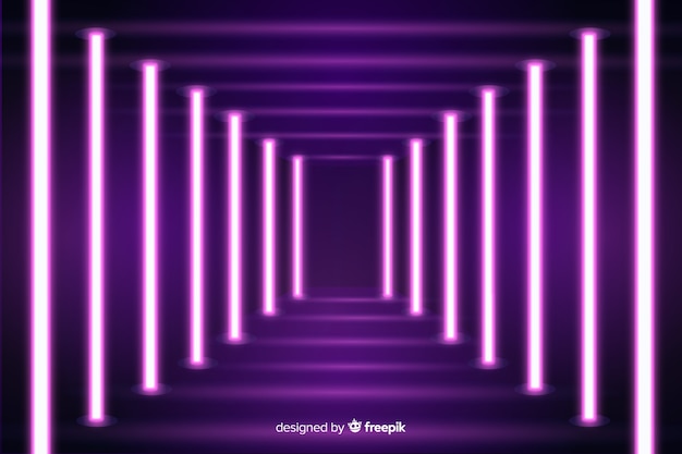 Бесплатное векторное изображение Фоновая неоновая подсветка сцены