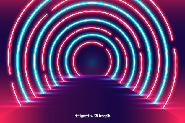 Free vector background neon stage lights