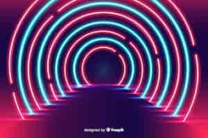 Free vector background neon stage lights