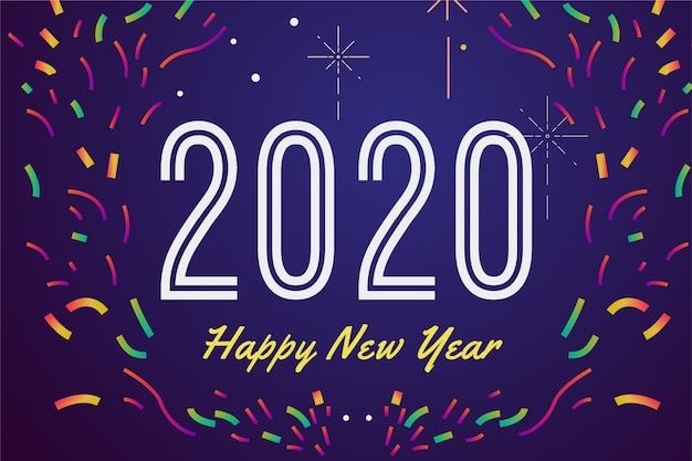 Free vector background new year confetti