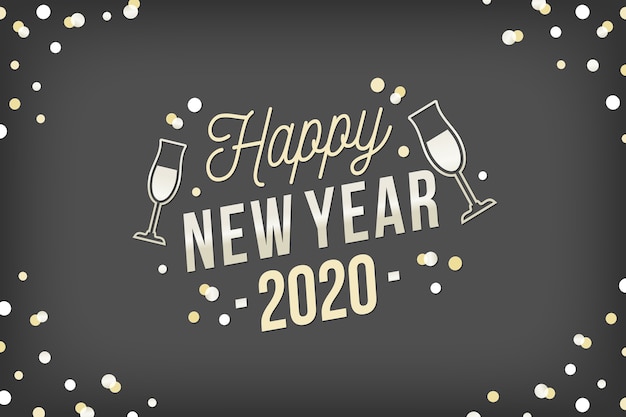 Free vector background new year silver