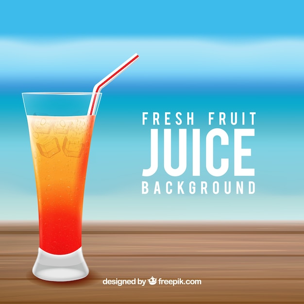 Бесплатное векторное изображение Фон из свежих фруктовых соков