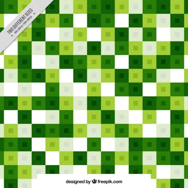 무료 벡터 녹색과 흰색 체크 무늬의 배경