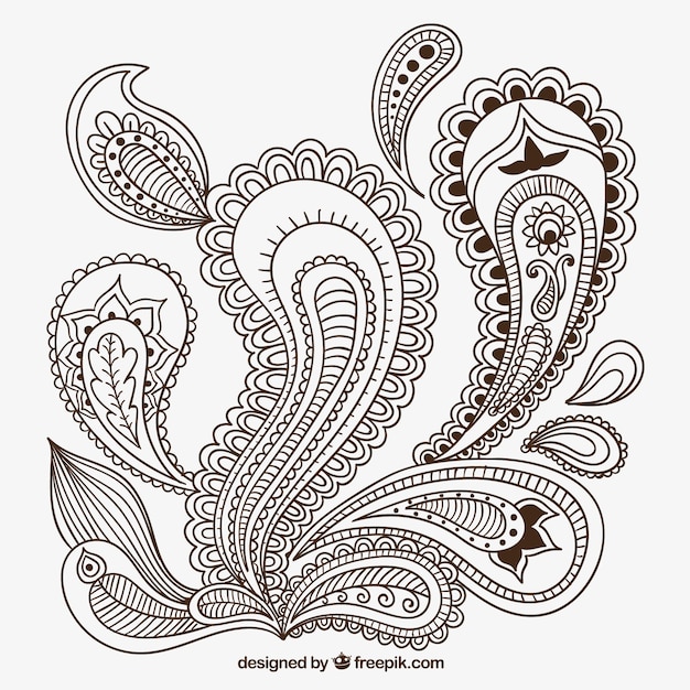 Background in paisley style