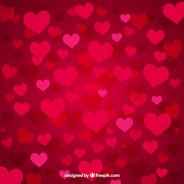 Free vector background of passion hearts