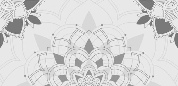 Background pattern of mandala in gray