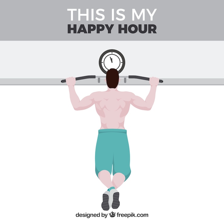 Free Vector background of people training to get healthy 