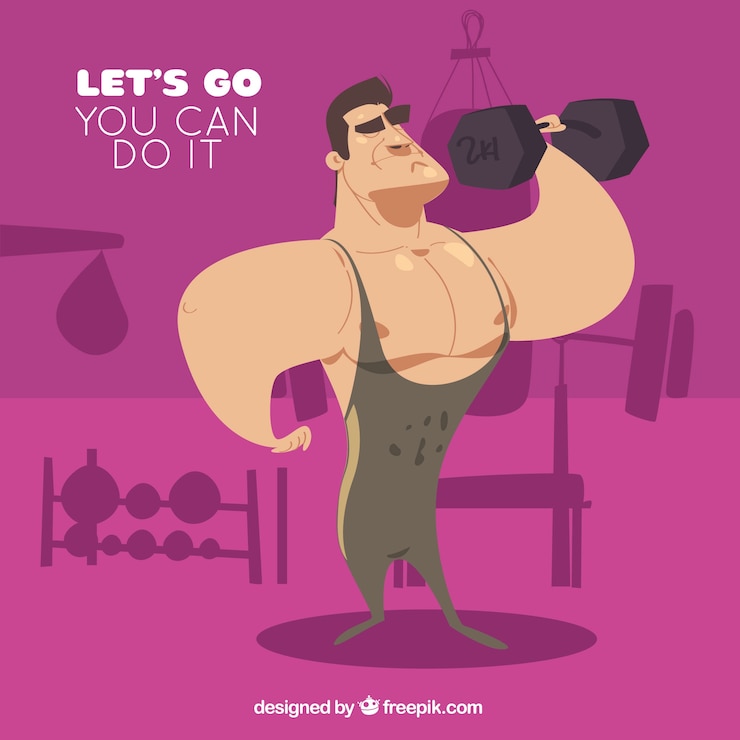 Free Vector background of people training to get healthy 