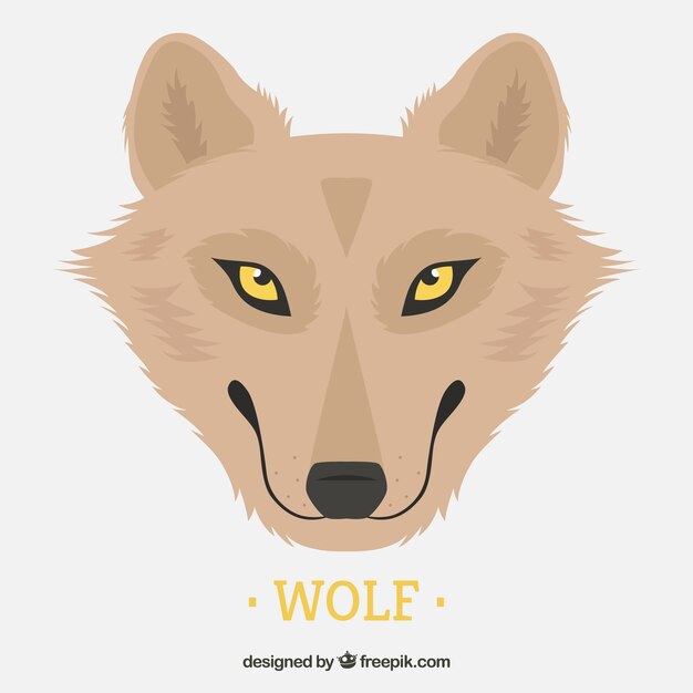 Background of pretty wolf with yellow eyes